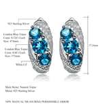 Silver 2.50 ct London Blue Topaz Earrings
