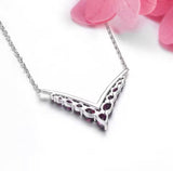 Silver 2.50 Rhodolite Garnet Necklace