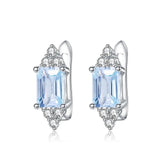 Silver 2.56 ct Topaz Earrings