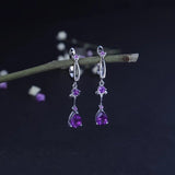 Silver 2.87 ct Amethyst Earrings