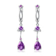 Silver 2.87 ct Amethyst Earrings