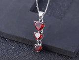 Silver 2.87 ct Garnet Pendant