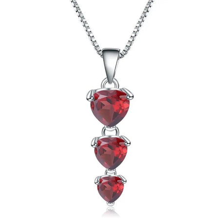 Silver 2.87 ct Garnet Pendant