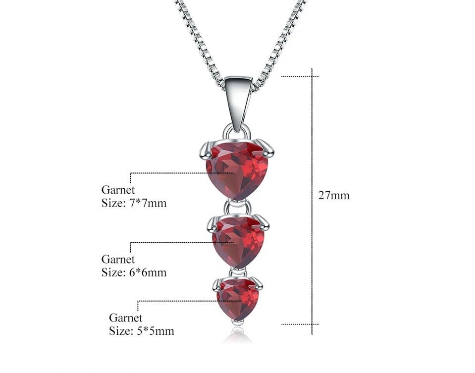 Silver 2.87 ct Garnet Pendant