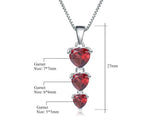 Silver 2.87 ct Garnet Pendant