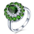Silver 2.90 ct Chrome Diopside Ring