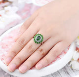 Silver 2.90 ct Chrome Diopside Ring