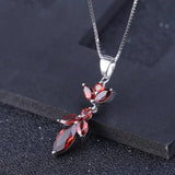 Silver 2.94 ct Garnet Pendant