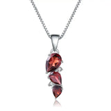 Silver 2.94 ct Garnet Pendant
