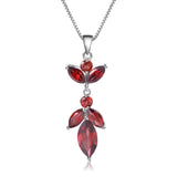 Silver 2.94 ct Garnet Pendant