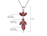 Silver 2.94 ct Garnet Pendant