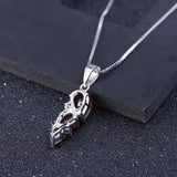 Silver 2.94 ct Garnet Pendant