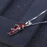 Silver 2.94 ct Garnet Pendant