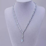 Silver 30.36 ct Topaz Necklace