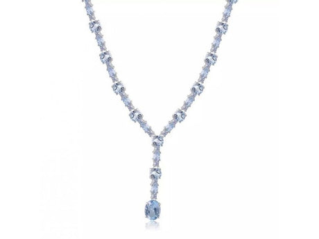 Silver 30.36 ct Topaz Necklace