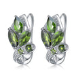 Silver 3.11 ct Chrome Diopside Earrings
