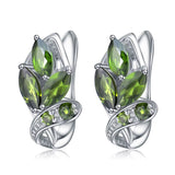 Silver 3.11 ct Chrome Diopside Earrings