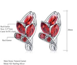 Silver 3.11 ct Garnet Earrings