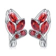 Silver 3.11 ct Garnet Earrings