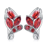 Silver 3.11 ct Garnet Earrings