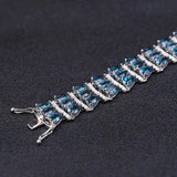 Silver 31.16 ct Topaz Bracelet