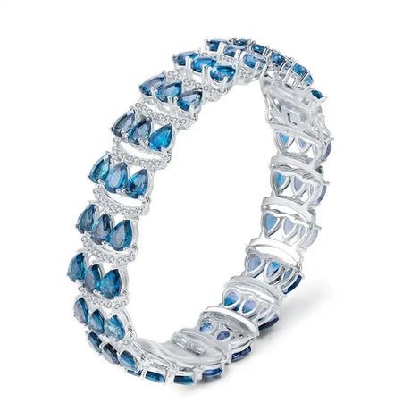 Silver 31.16 ct Topaz Bracelet