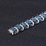 Silver 31.16 ct Topaz Bracelet