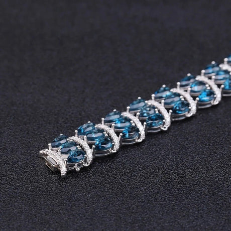 Silver 31.16 ct Topaz Bracelet