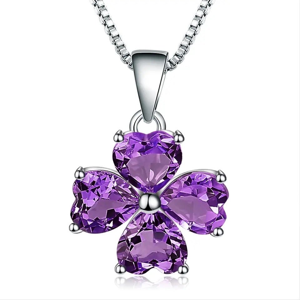 Silver 3.31 ct Amethyst Necklace