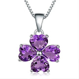 Silver 3.31 ct Amethyst Necklace
