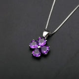 Silver 3.31 ct Amethyst Necklace