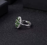 Silver 3.43 ct Chrome Diopside Ring