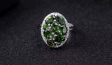 Silver 3.43 ct Chrome Diopside Ring