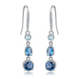 Silver 3.46 ct Topaz Earrings