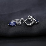 Silver 3.47 ct Sapphire Earrings