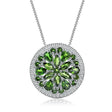 Silver 3.68 ct Chrome Diopside