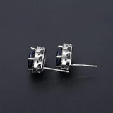 Silver 4.04 ct Sapphire Earrings