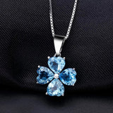 Silver 4.23 ct Topaz Pendant