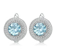 Silver 4.73 ct Topaz Earrings