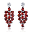 Silver 4.80 ct Garnet Earrings
