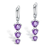 Silver 4.86 ct Amethyst Earrings