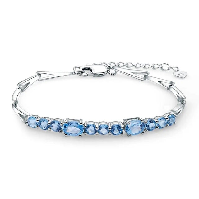 Silver 4.94 ct Topaz Bracelet