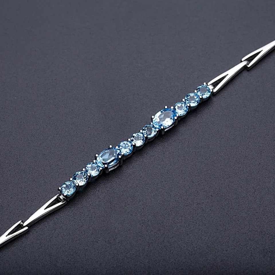 Silver 4.94 ct Topaz Bracelet