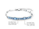 Silver 4.94 ct Topaz Bracelet