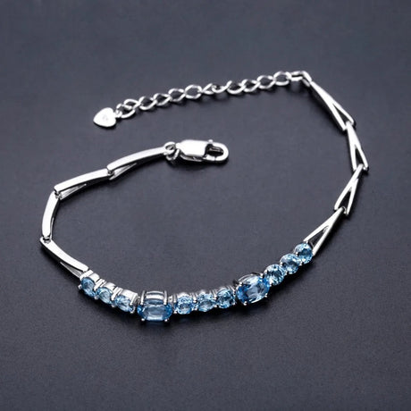 Silver 4.94 ct Topaz Bracelet