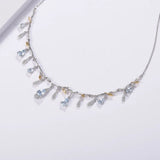 Silver 5.31 ct Topaz Necklace