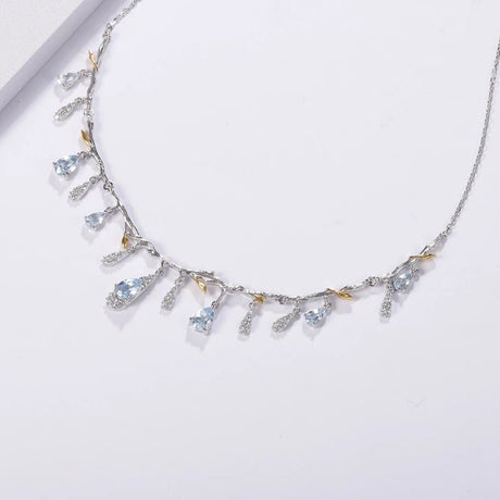 Silver 5.31 ct Topaz Necklace