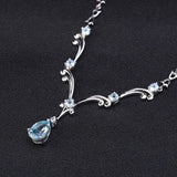 Silver 5.31 ct Topaz Necklace