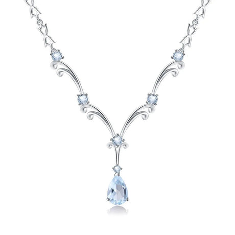 Silver 5.31 ct Topaz Necklace