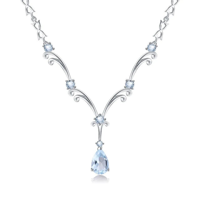 Silver 5.31 ct Topaz Necklace